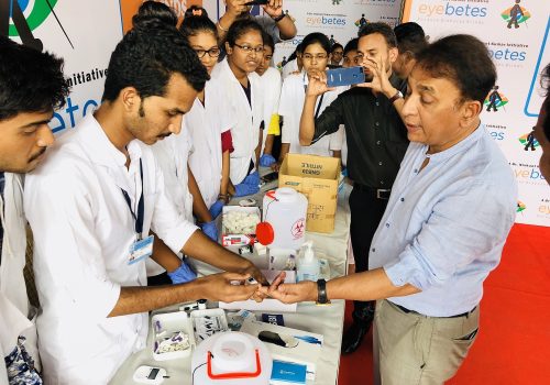 Ace Cricketer Sunil Gavaskar at - Eyebetes @ Siddhi Vinayak Temple 2018